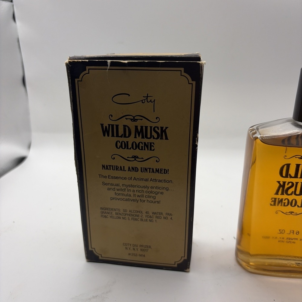 Vintage Coty Wild Musk Cologne 6 Oz With Box - Picture 6 of 8